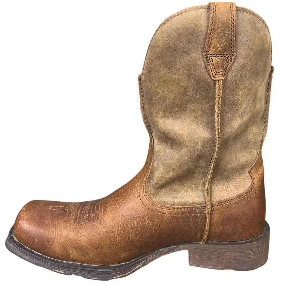 Ariat Men’s Rambler Brown Distressed Leather Western Cowboy Boots Size 11 D